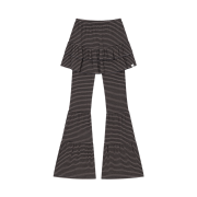 UGLYSHADOW Cancan Stripe Skirt Pants Charcoal
