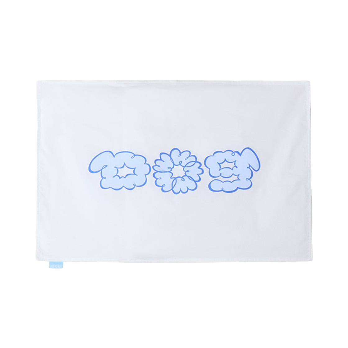 SPAWG11U08 Spao x 999Humanity Fluffy Graphic Pillow Cover Powder Blue