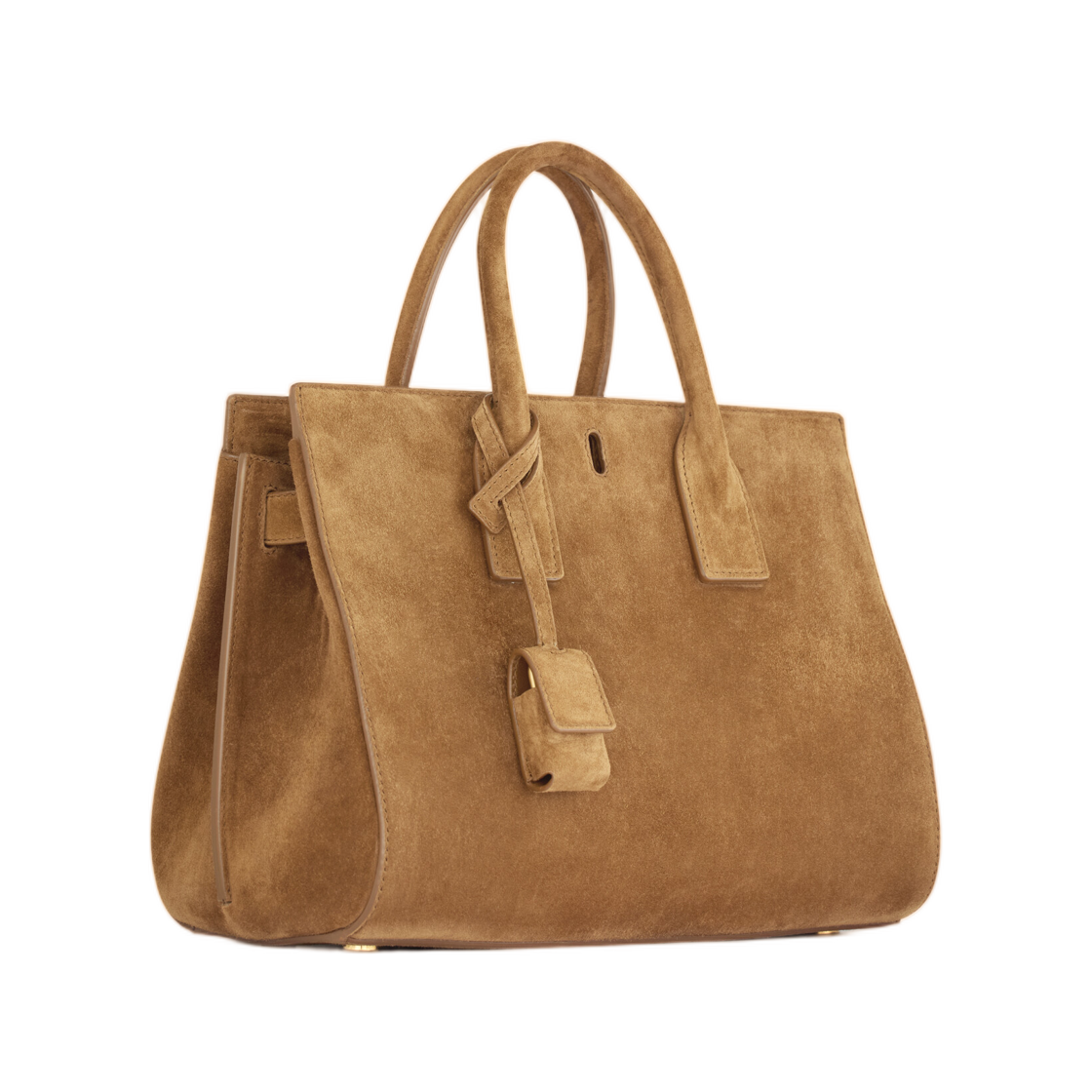 생로랑 삭 드 주르 스웨이드 스몰 카라멜 꼬냑(Saint Laurent Sac De Jour in Suede Small Caramel Cognac) - 2