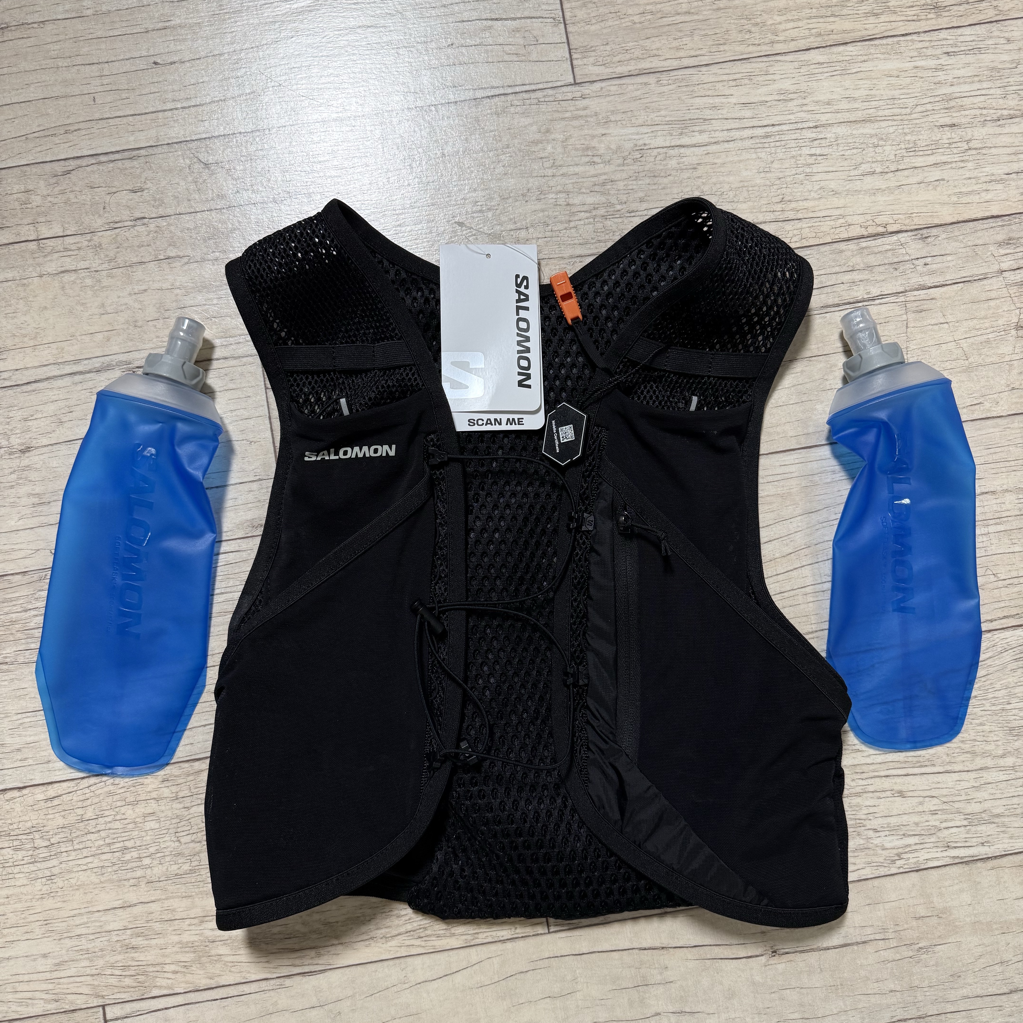 Salomon Active Skin 4 Set Black Metal 착용 스타일 - 1