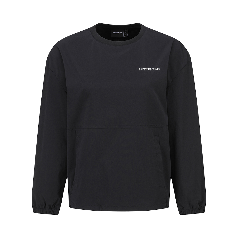 하이드로겐 유니 AIRFLEX 우븐 맨투맨 블랙(HYDROGEN Unisex Airflex Woven Sweatshirt Black) - 1
