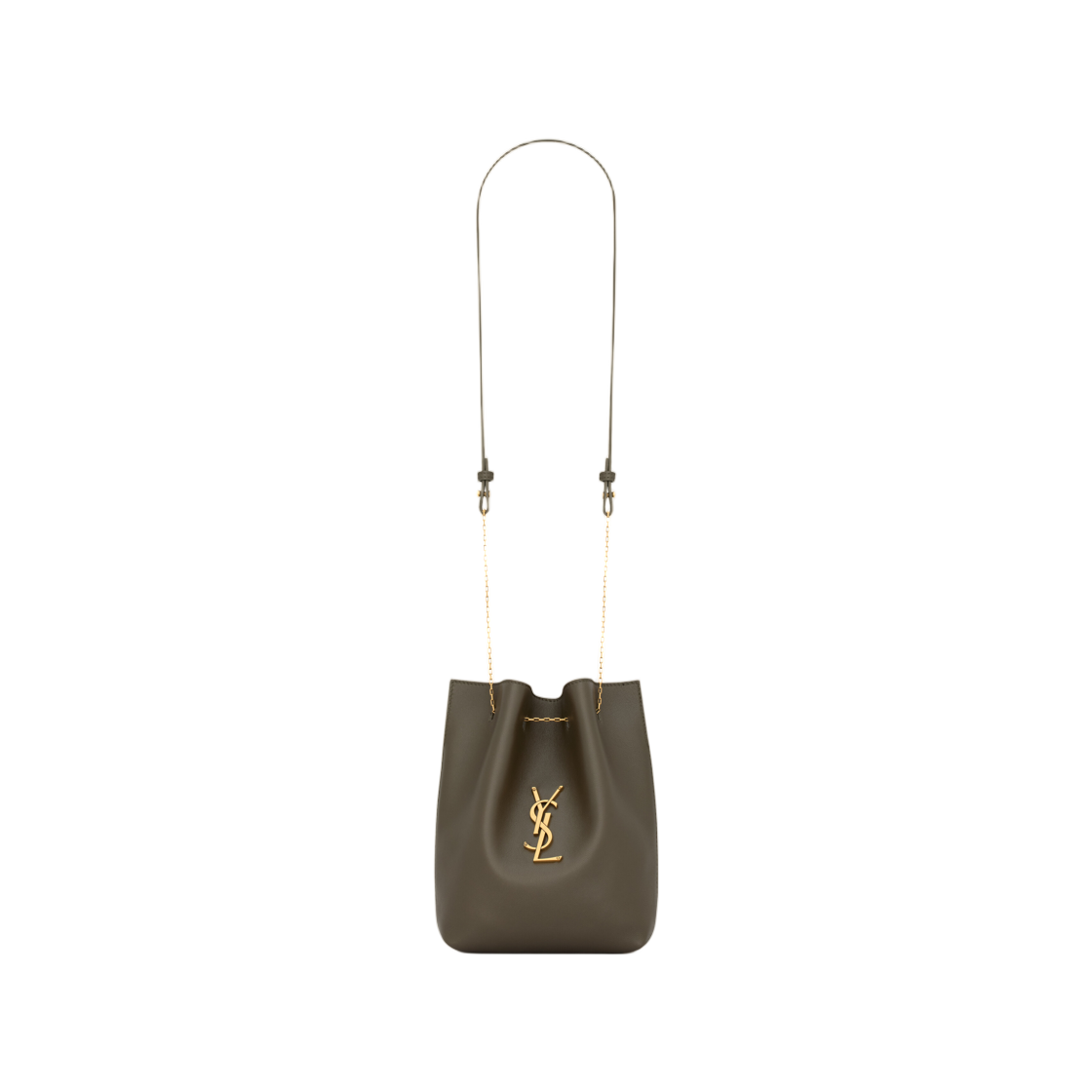 801070-1EL0W-3212 Saint Laurent Pochon in Lambskin Light Musk