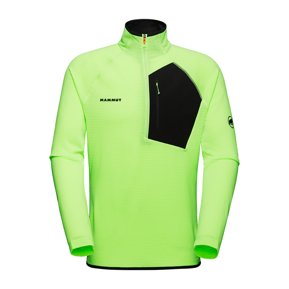 마무트 에너지 라이트 미드레이어 하프짚 아시안핏 남성 라임(MAMMUT Aenergy Light ML Half Zip Pull AF Men Lime) - 1