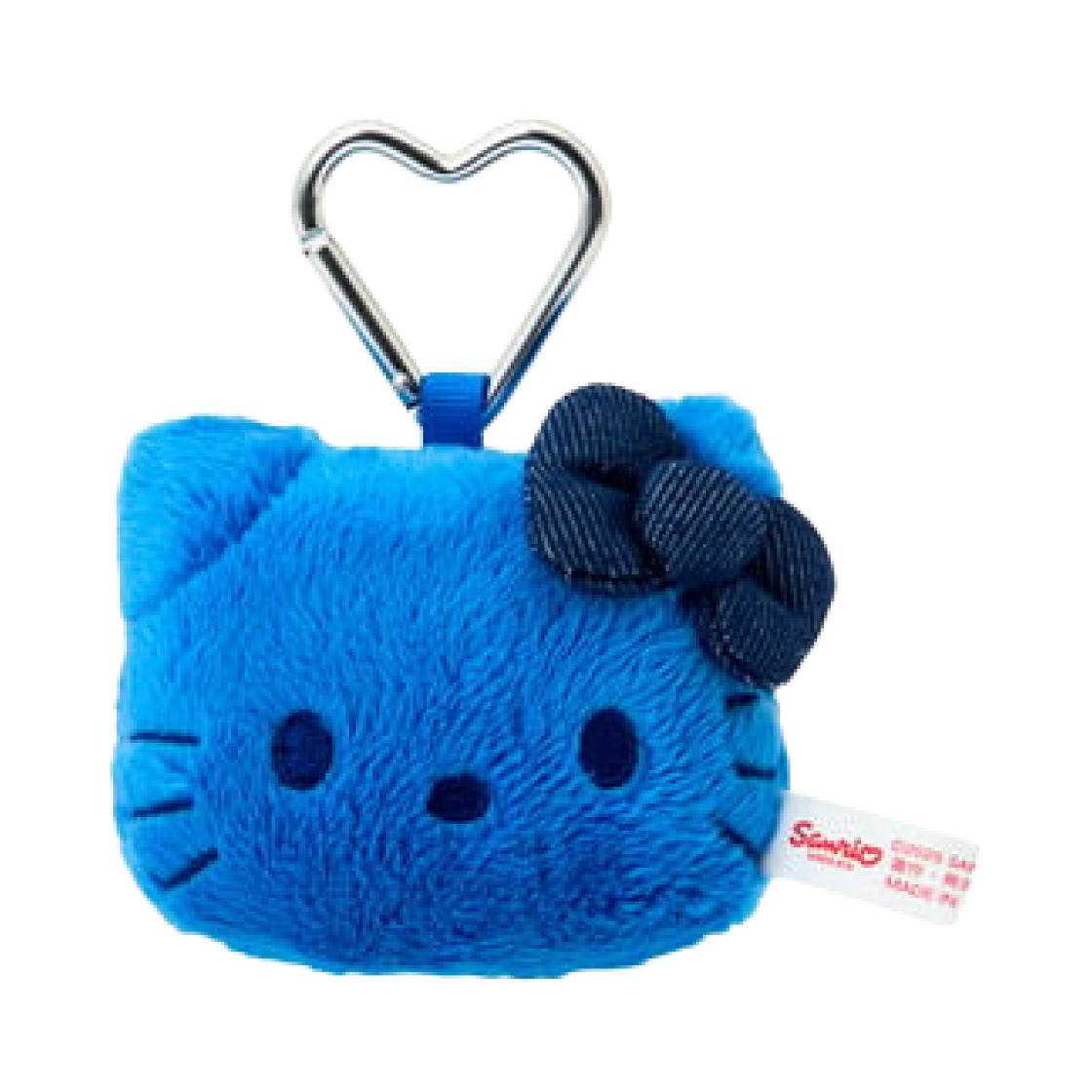 222127 Sanrio Hello Kitty I Love Hello Kitty Face Shaped Mascot Holder Blue