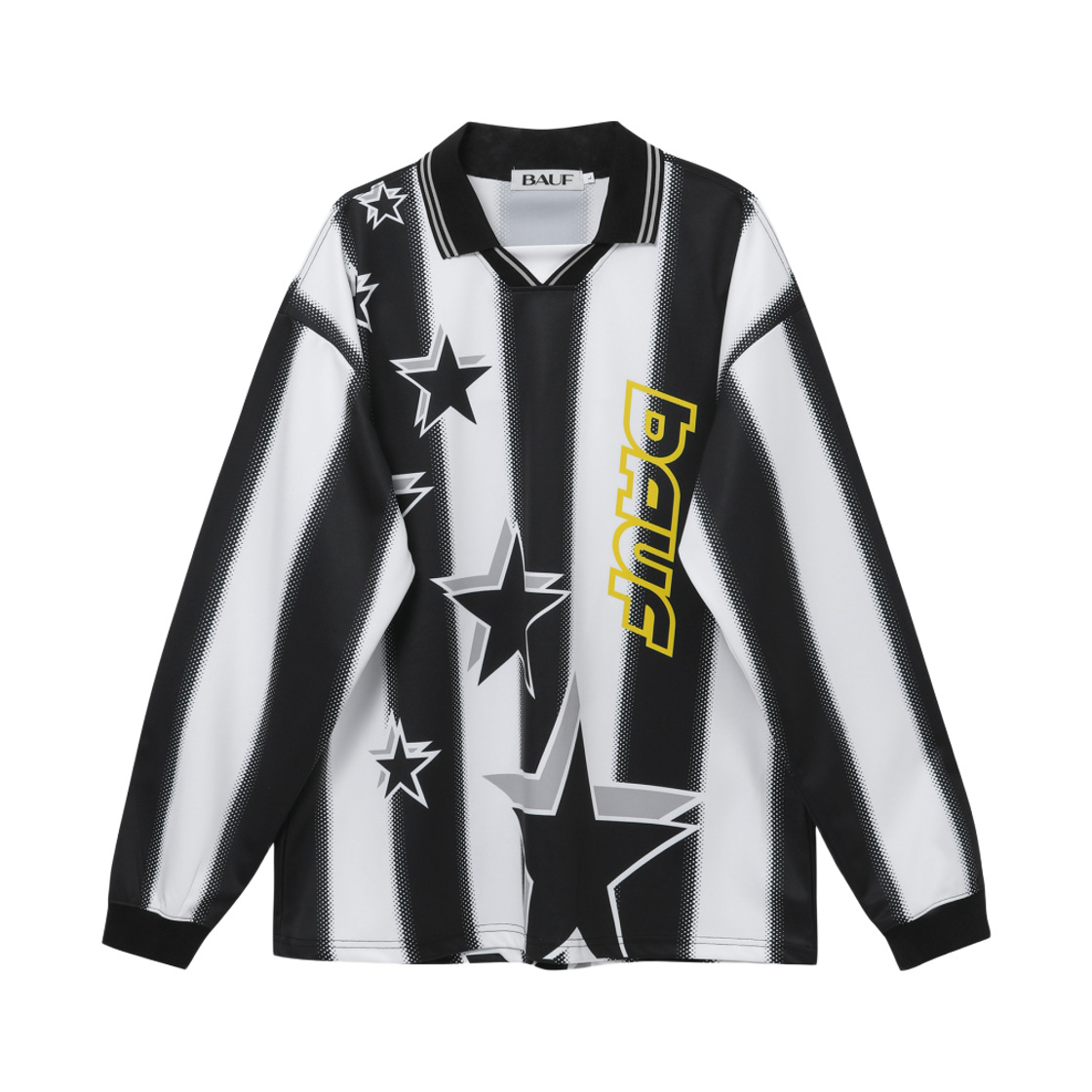 BFT-23FW-U-BLK-051 BAUF B Star Stripe Uniform Football Jersey Black