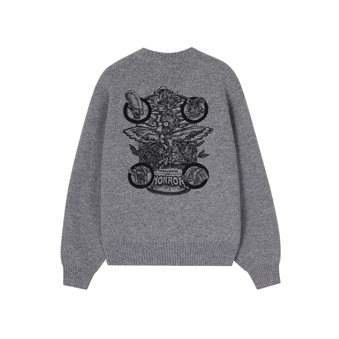 송지오 옴므 트리하우스 브이넥 가디건 멜란지 그레이