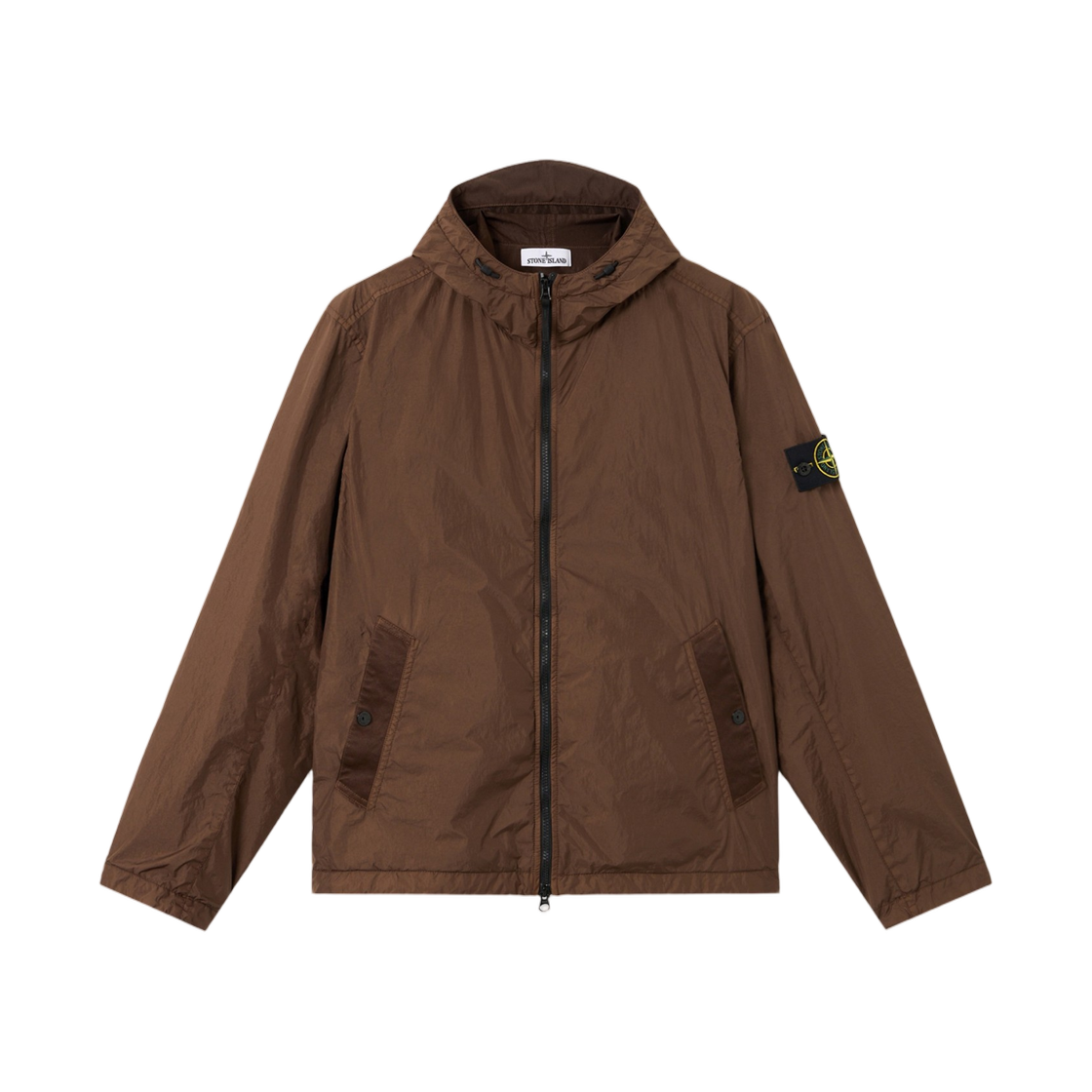 스톤 아일랜드 4100001 크링클 랩스 NY 후드 자켓 윈드 레지스턴스 앤 안티 드롭 엄버 - 26SS(Stone Island 4100001 Crinkle Reps NY Hooded Jacket with Wind Resistance and Anti-Drop Umber - 26SS)