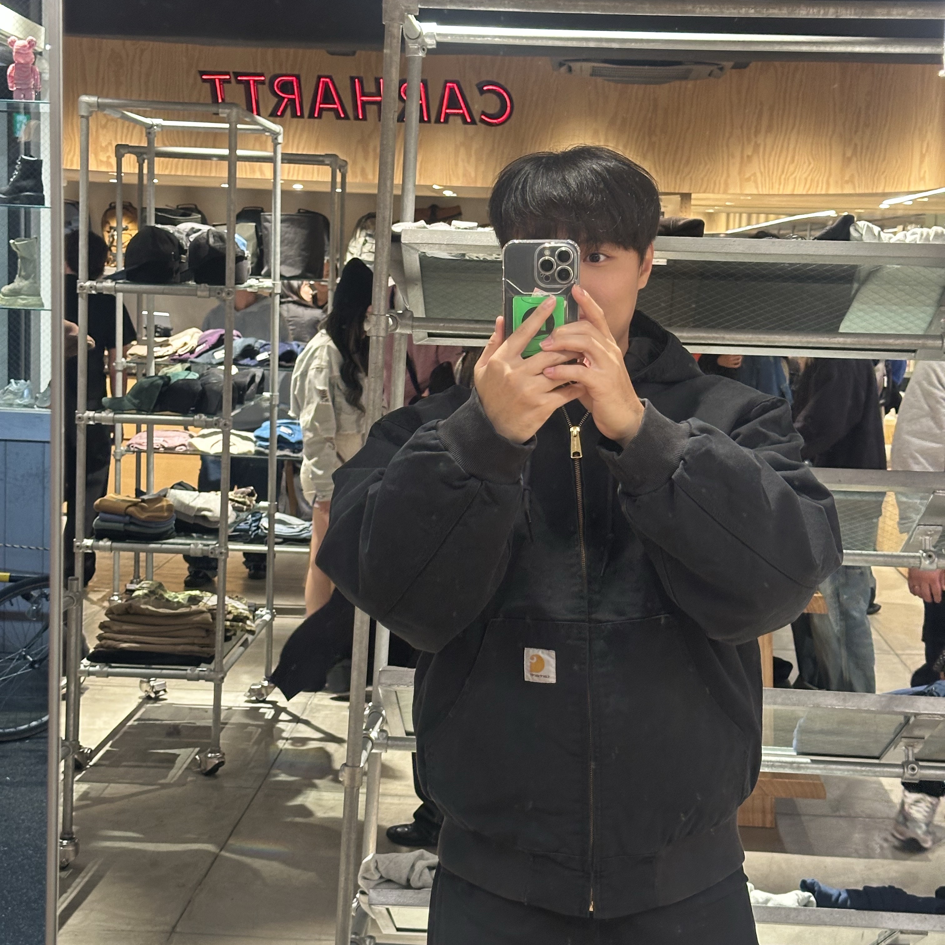 Carhartt WIP OG Active Jacket Black 착용 스타일