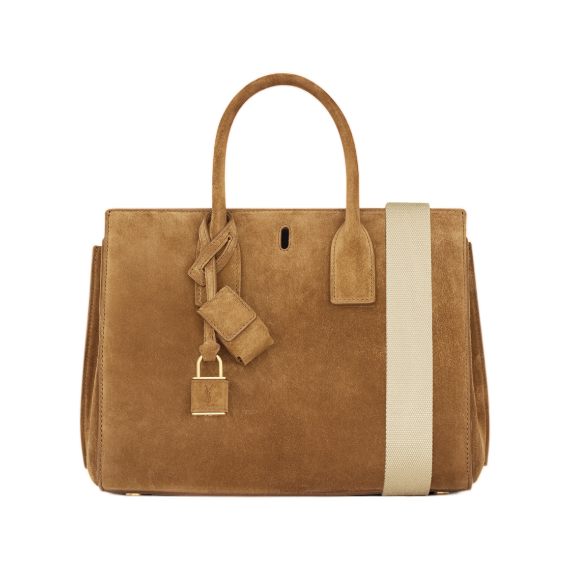 생로랑 삭 드 주르 스웨이드 스몰 카라멜 꼬냑(Saint Laurent Sac De Jour in Suede Small Caramel Cognac) - 3