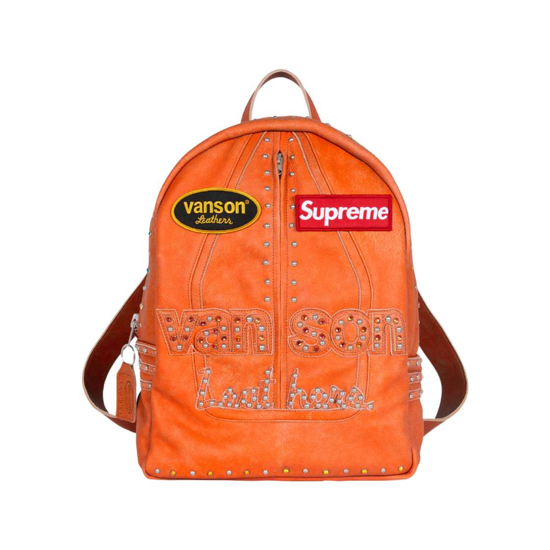 슈프림 x 밴슨 레더스 x B.B. 사이먼 백팩 오렌지 - 25FW(Supreme x Vanson Leathers x B.B. Simon Backpack Orange - 25FW)