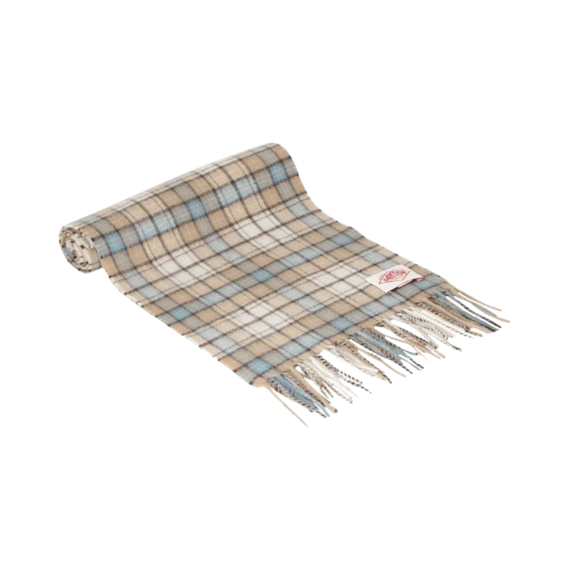 DT-H0226 Danton Wool Cashmere Muffler Beige Check
