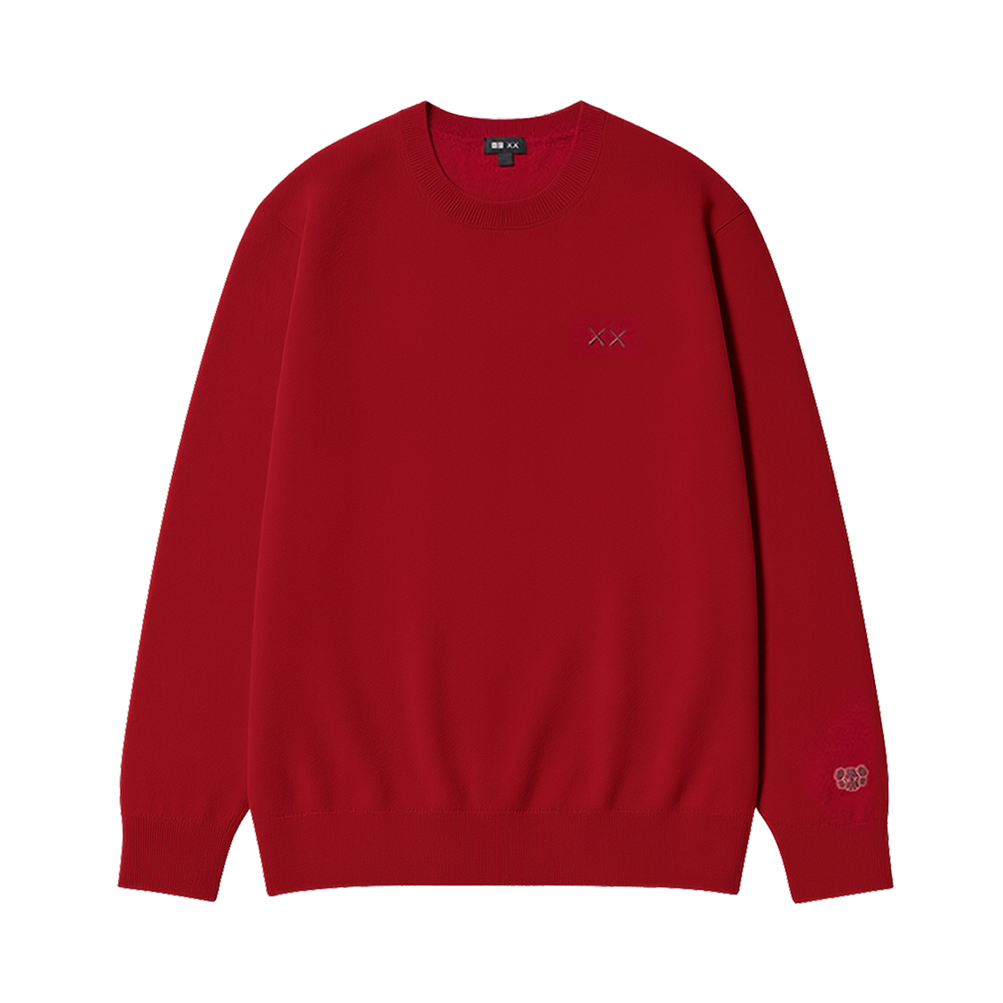 유니클로 x 카우스 캐시미어 크루넥 스웨터 레드 - KR(Uniqlo x Kaws Cashmere Crewneck Sweater Red - KR)