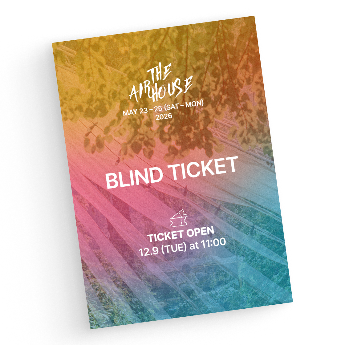 디에어하우스 블라인드 티켓 (토-일)(The Air House Blind Ticket (Sat - Sun))