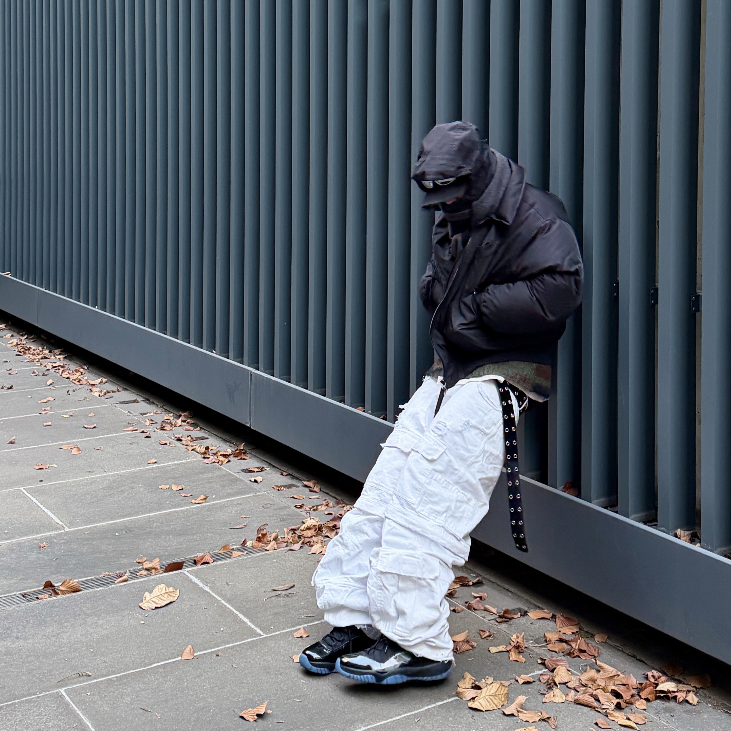 Jordan 11 Retro Gamma Blue, Supreme x Comme des Garcons Junya Watanabe Man Brushed Camo Sweater Olive - 21FW 착용 스타일 - 3