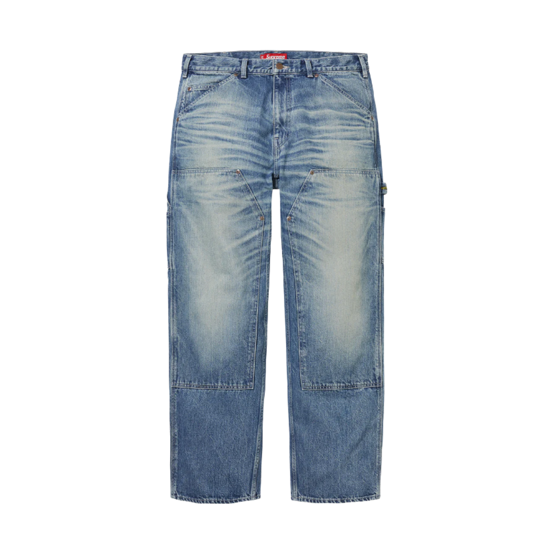 슈프림 원 더블 니 데님 페인터 진 워시드 인디고 - 25FW(Supreme Worn Double Knee Denim Painter Jean Washed Indigo - 25FW) - 1
