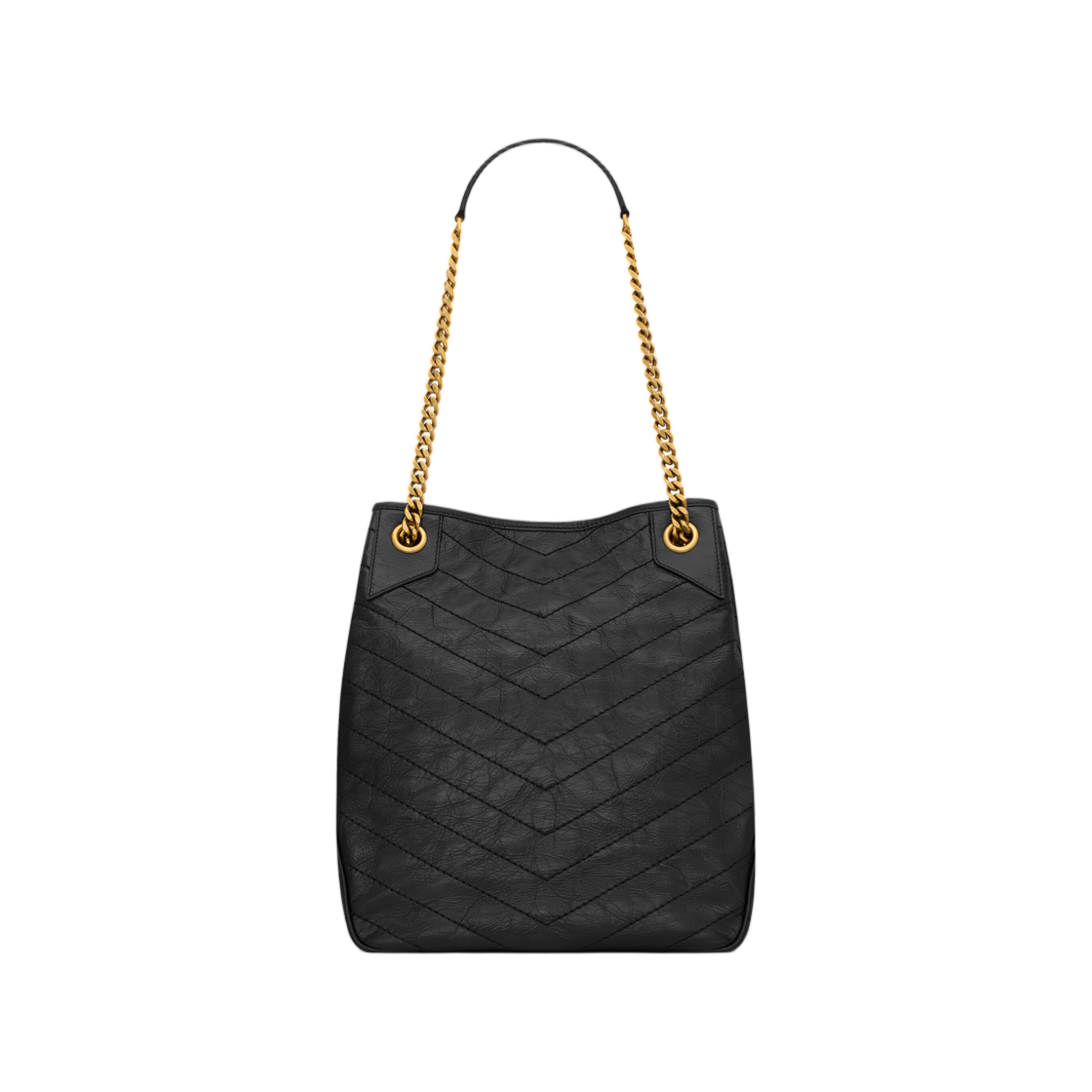 생로랑 니키 스몰 쇼핑백 빈티지 레더 블랙(Saint Laurent Niki Small Shopping in Vintage Leather Black) - 3