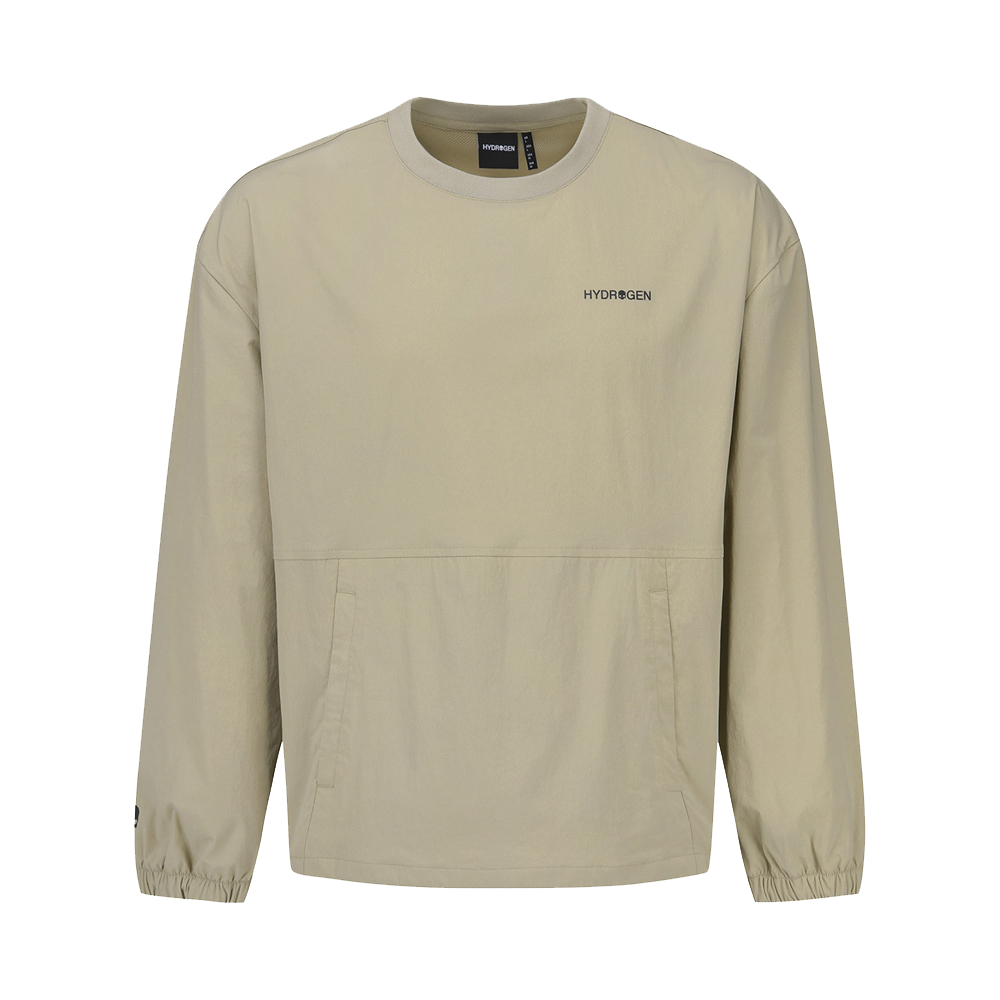 하이드로겐 유니 AIRFLEX 우븐 맨투맨 베이지(HYDROGEN Unisex Airflex Woven Sweatshirt Beige)