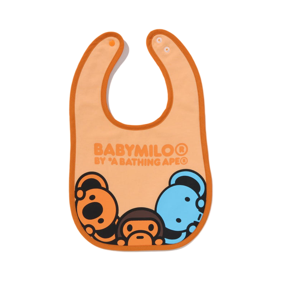 - (Kids) BAPE Baby Milo Friends Bib Orange