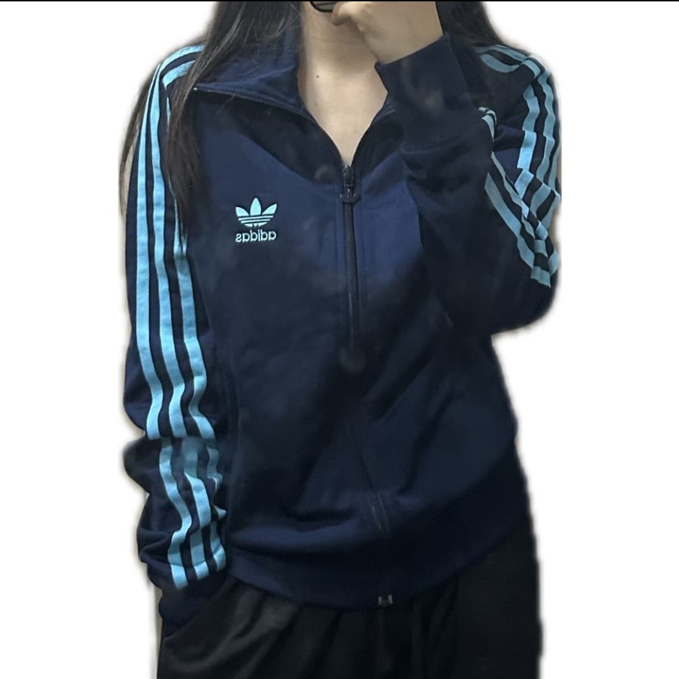 Adidas Adicolor Classic Firebird Track Top Night Indigo Clear Sky - KR Sizing, Adidas Track Jacket Night Indigo Mesa - KR Sizing 착용 스타일 - 1