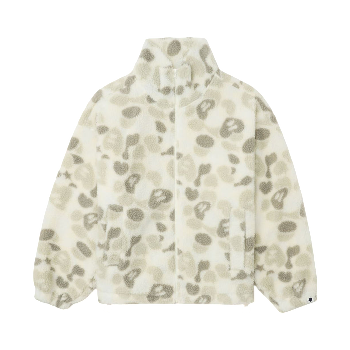 (W) 베이프 카모 플리스 Jackey 아이보리((W) BAPE Camo Fleece Jackey Ivory)