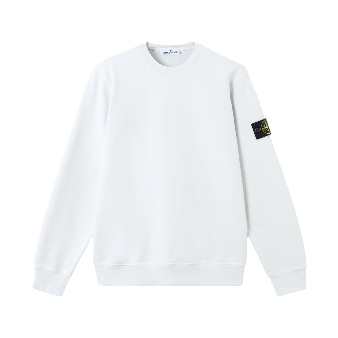 L1S1561000-60S0051-V0041 Stone Island 6100060 Organic Cotton Fleece Regular Fit Crewneck Sweatshirt with Raglan Sleeves Sky Blue - 26SS