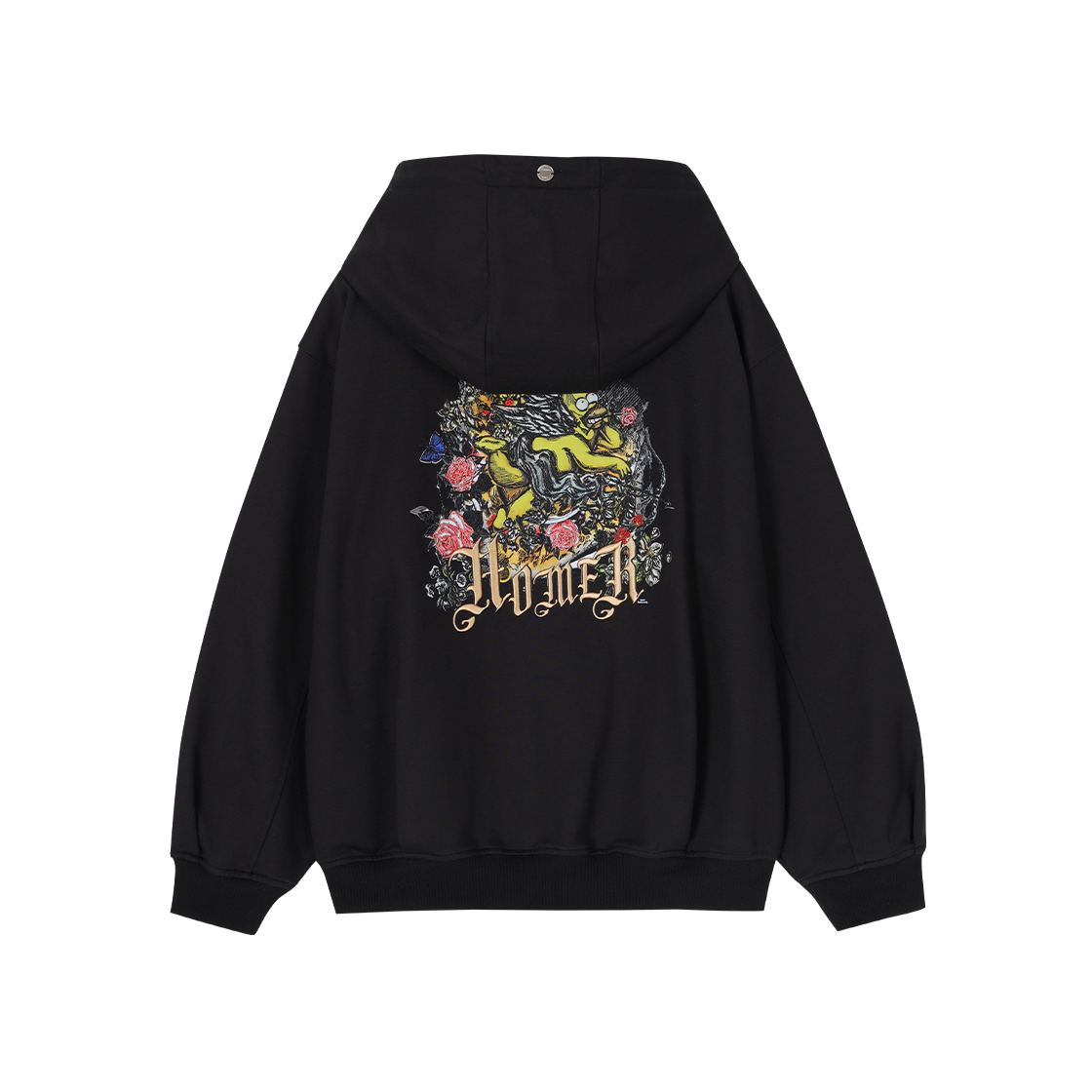 송지오 옴므 엔젤 호머 후드 집업 블랙