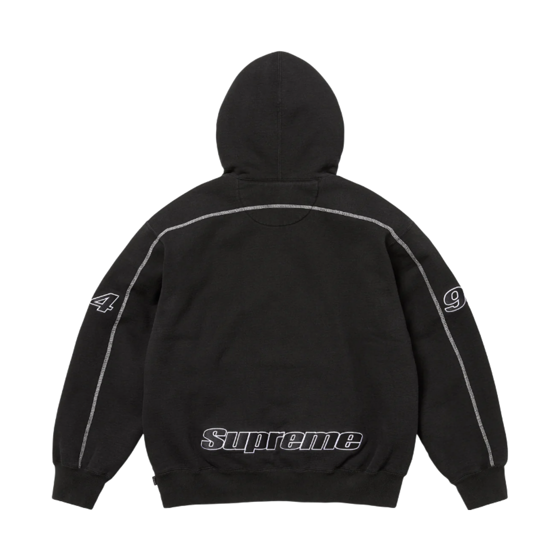 슈프림 오버로크 후드 스웨트셔츠 블랙 - 25FW(Supreme Overlock Hooded Sweatshirt Black - 25FW) - 2