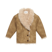 (W) Isabel Marant Clea Shearling Coat Taupe - 25FW