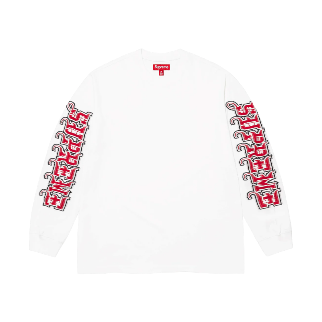 슈프림 인타르시아 슬리브 롱슬리브 탑 화이트 - 25FW