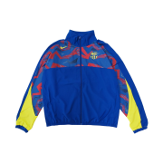 Nike FC Barcelona Starting 5 Force Football Woven Jacket Gym Blue Opti Yellow (FZ1281-431) (Non Marking Ver.)
