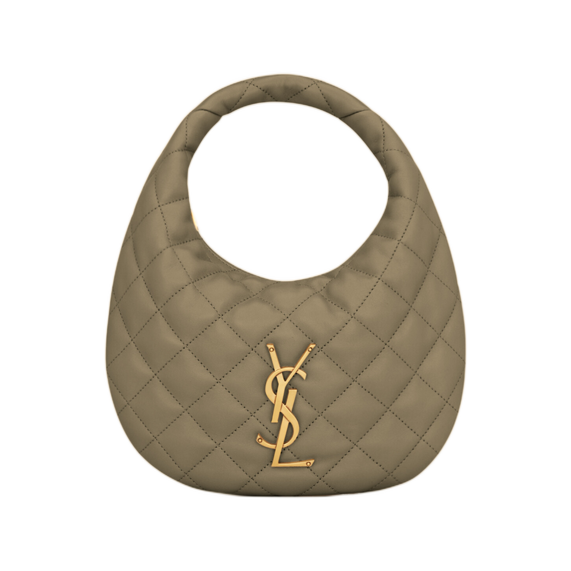 851689-AAANG-3775 Saint Laurent Icarino in Quilted Nappa Strong Moss