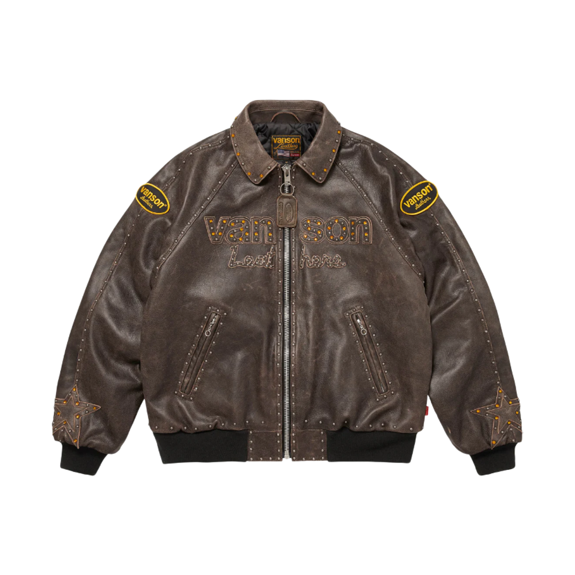슈프림 x 밴슨 레더스 x B.B. 사이먼 자켓 브라운 - 25FW