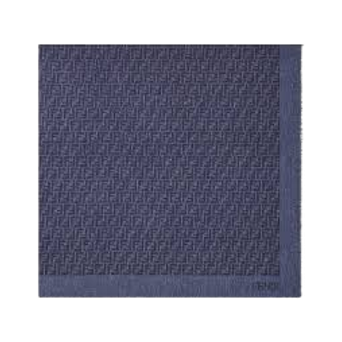 (W) 펜디 FF 코튼 울 숄 블루((W) Fendi FF Cotton Wool Shawl Blue)