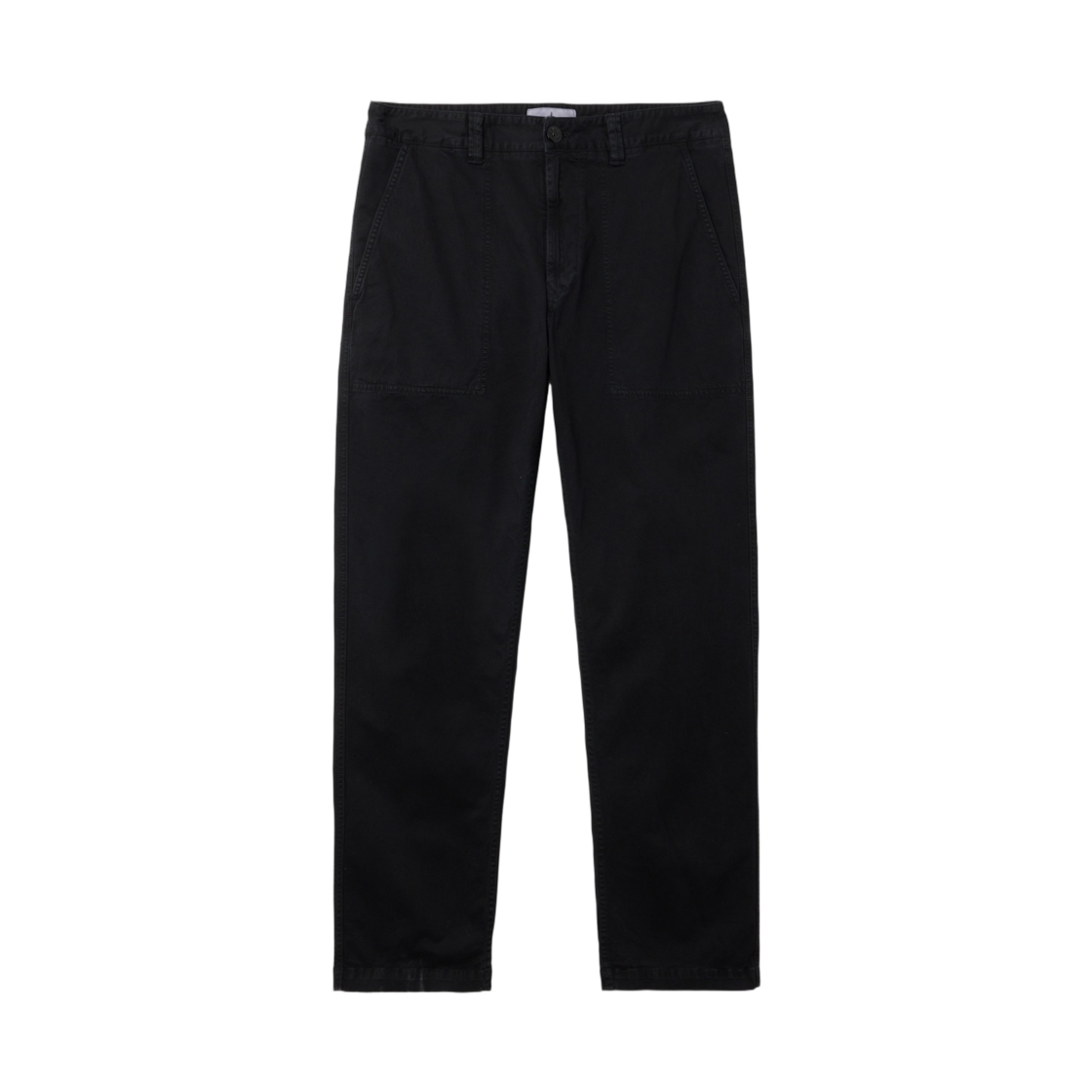 L1S1531000-03S0004-V0129 Stone Island 3100003 Organic Cotton Stretch Broken Twill Old Effect Regular Fit Fatigue Trousers with Pockets Black - 26SS