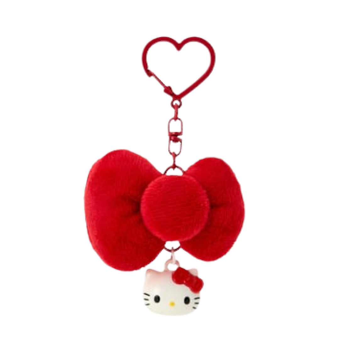 산리오 헬로 키티 아이 러브 헬로 키티 리본 키체인 레드(Sanrio Hello Kitty I Love Hello Kitty Ribbon Keychain Red)
