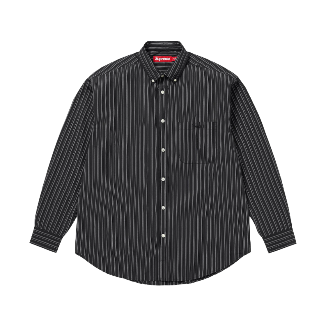 - Supreme Pinstripe Shirt Black - 25FW