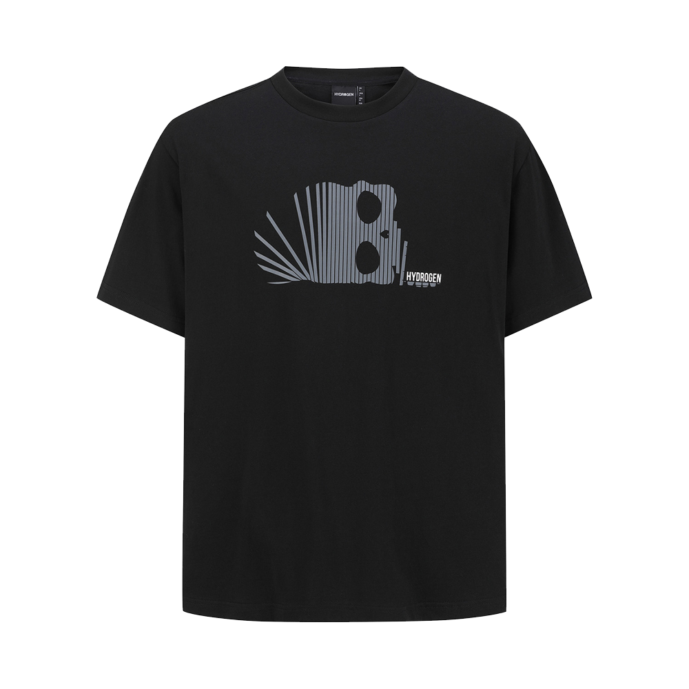 H11D3TR503 HYDROGEN Men'S Skull Graphic Short-Sleeve T-Shirt Black