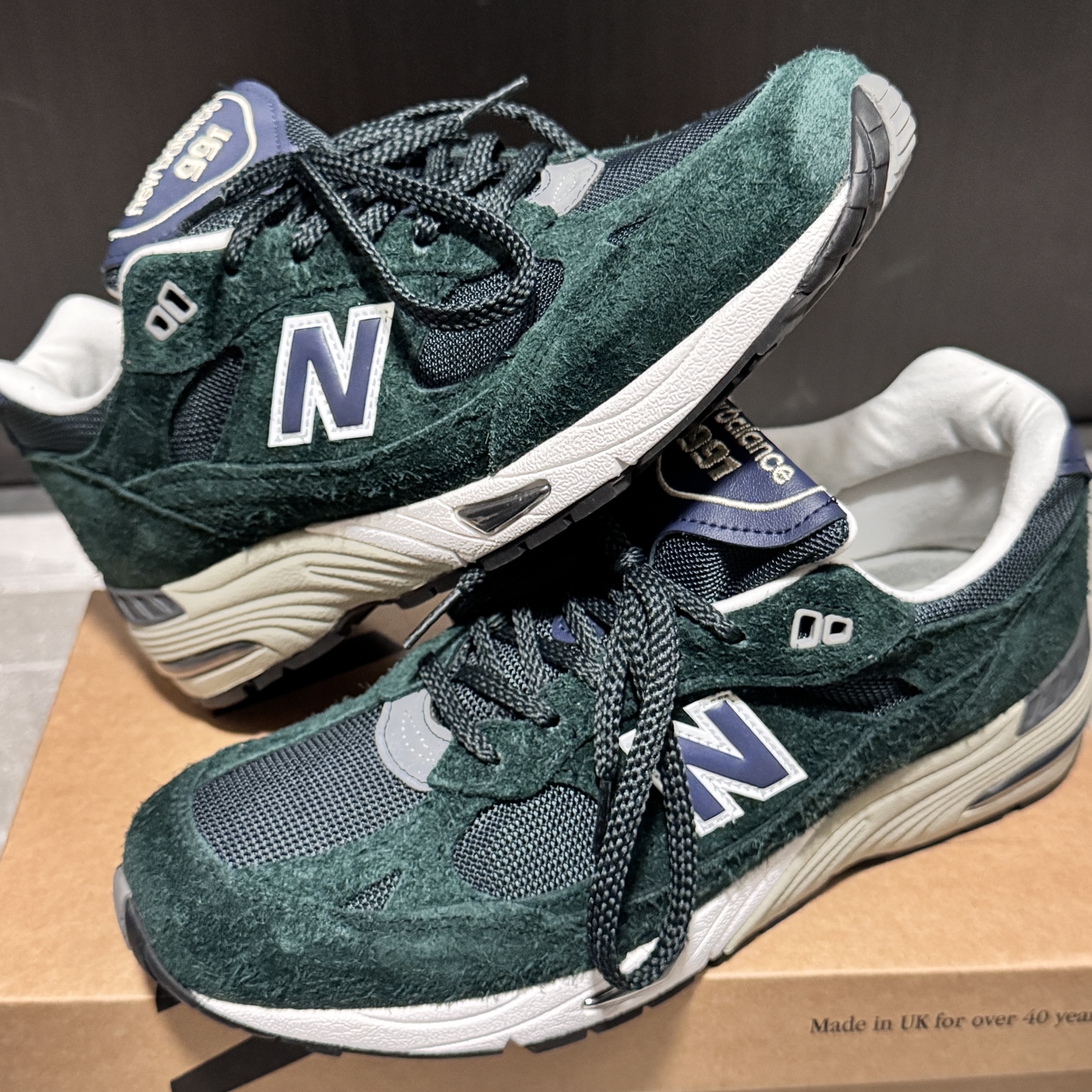 New Balance 991 Made in UK Ponderosa Pine 착용 스타일 - 2