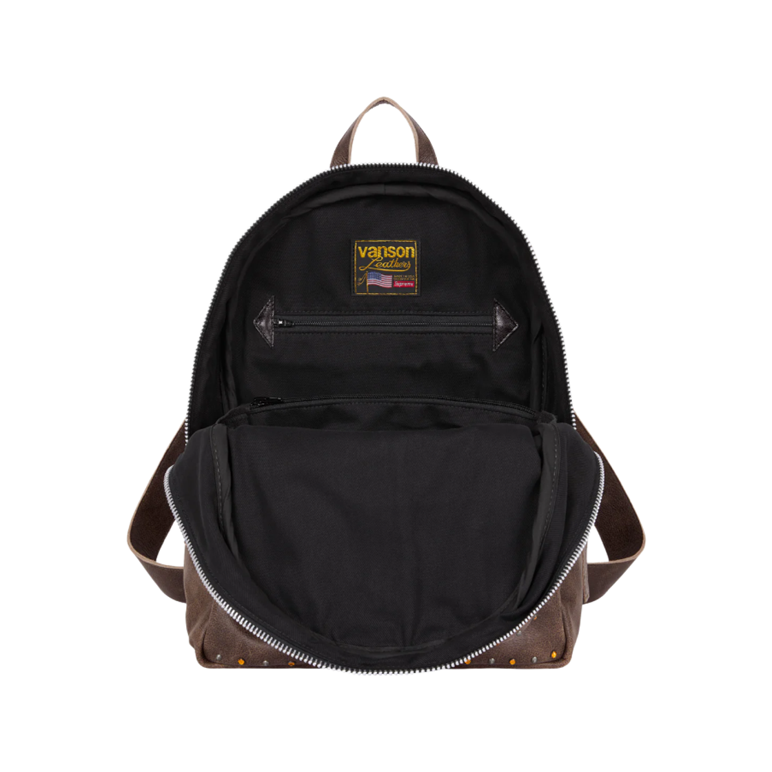 슈프림 x 밴슨 레더스 x B.B. 사이먼 백팩 브라운 - 25FW(Supreme x Vanson Leathers x B.B. Simon Backpack Brown - 25FW) - 3