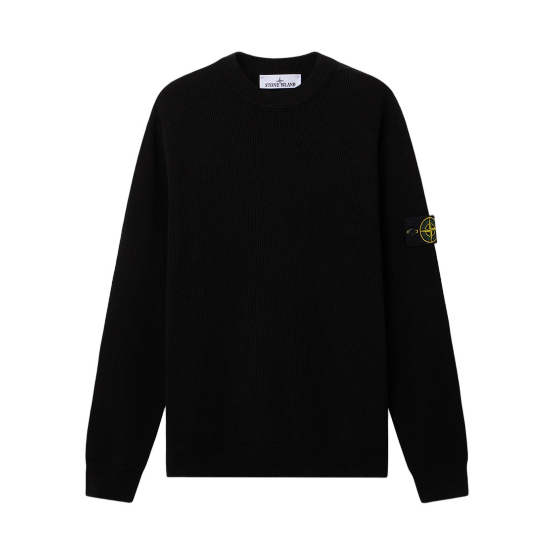 L1S1551001-54S00D8-V0029 Stone Island 5100154 Ribbed Soft Organic Cotton Regular Fit Crewneck Jumper Black - 26SS