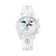 Swatch x Omega x Snoopy Bioceramic Moonswatch Mission To The Moonphase 42mm Moonshine Gold Cold Moon