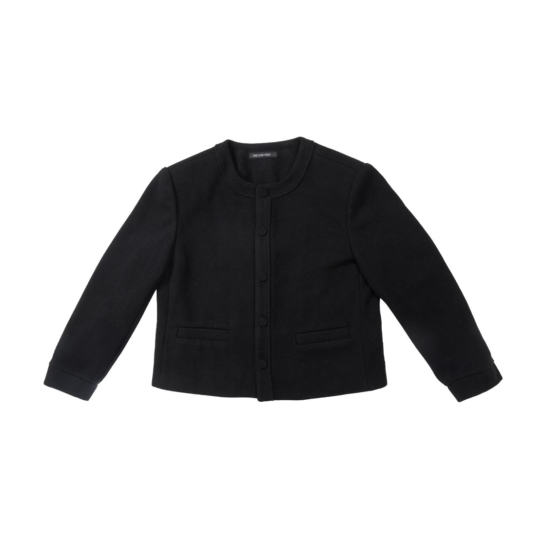 GT25FW09 THE GREATEST Black Wool Tweed Jacket