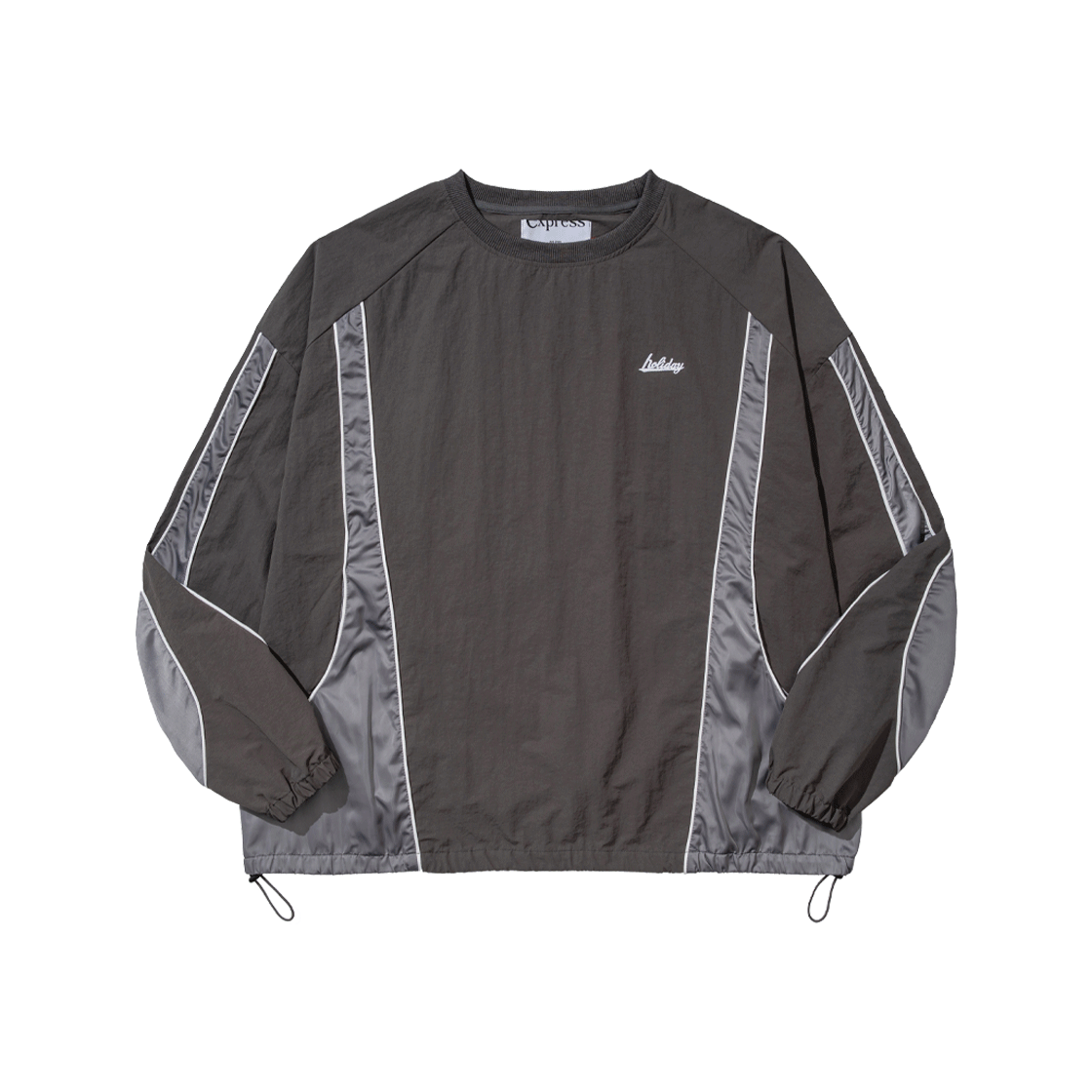 익스프레스 홀리데이 에센셜 나일론 풀오버 차콜(Express Holiday Essential Nylon Pullover Charcoal)