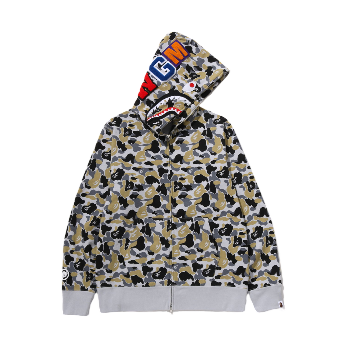 베이프 샤크 풀 집 후드 그레이 - 긴자 스토어 한정(BAPE Shark Full Zip Hoodie Gray - Ginza Store Exclusive) - 1