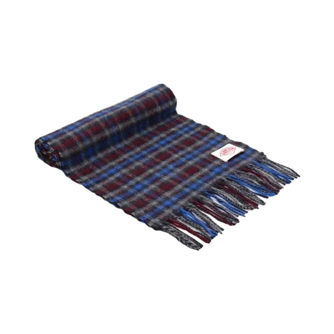DT-H0226 Danton Wool Cashmere Muffler Navy Gunclub Check