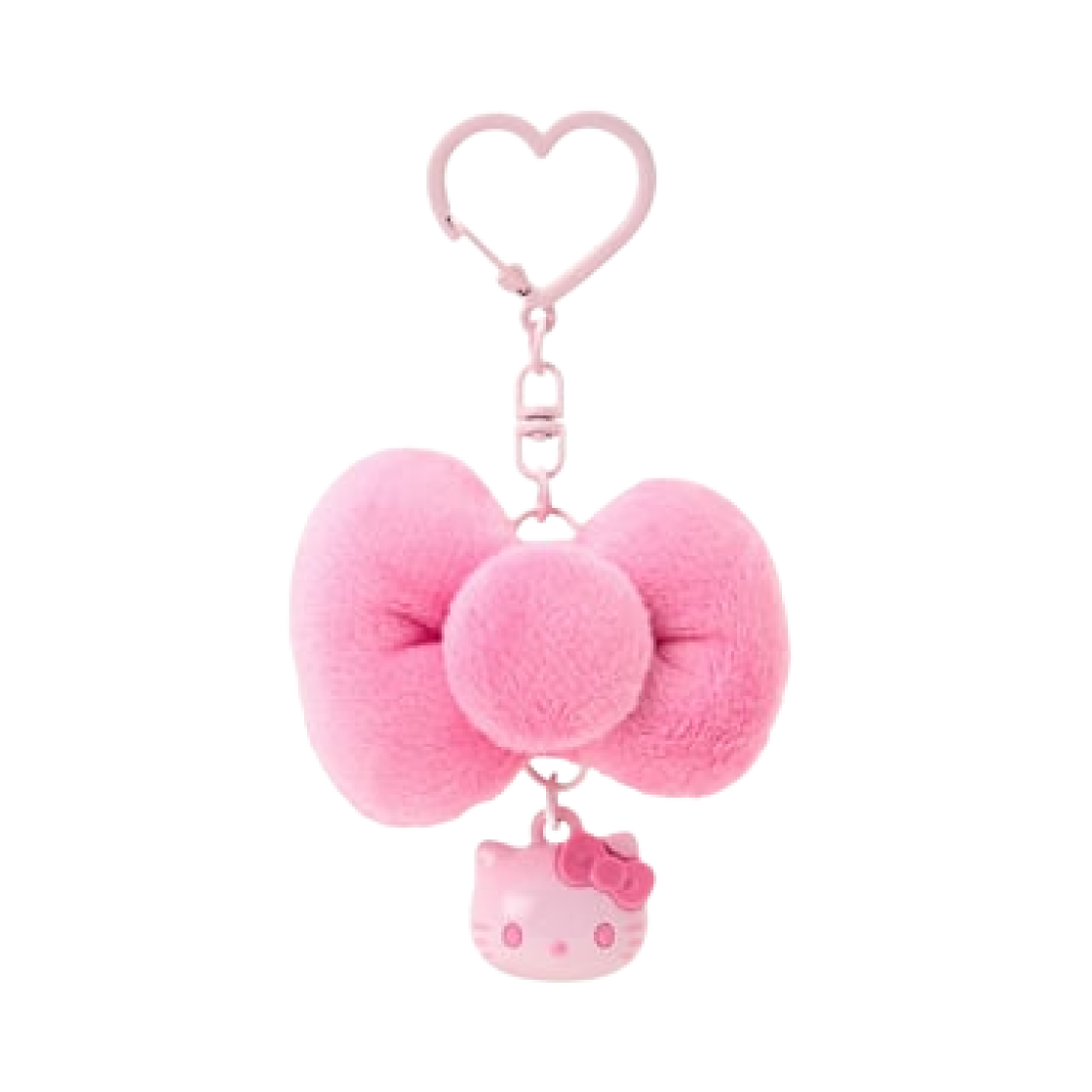 산리오 헬로 키티 아이 러브 헬로 키티 리본 키체인 핑크(Sanrio Hello Kitty I Love Hello Kitty Ribbon Keychain Pink)