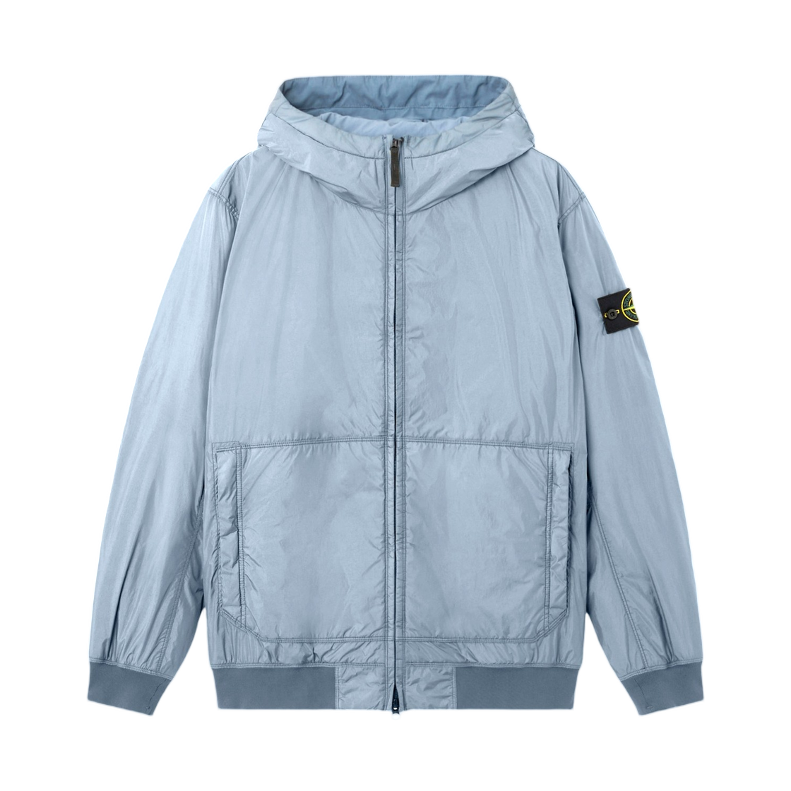 L1S1541001-10S0A23-V0024 Stone Island 4100110 Crinkle Reps NY Hooded Jacket with Wind Resistance and Anti-Drop Avio Blue - 26SS