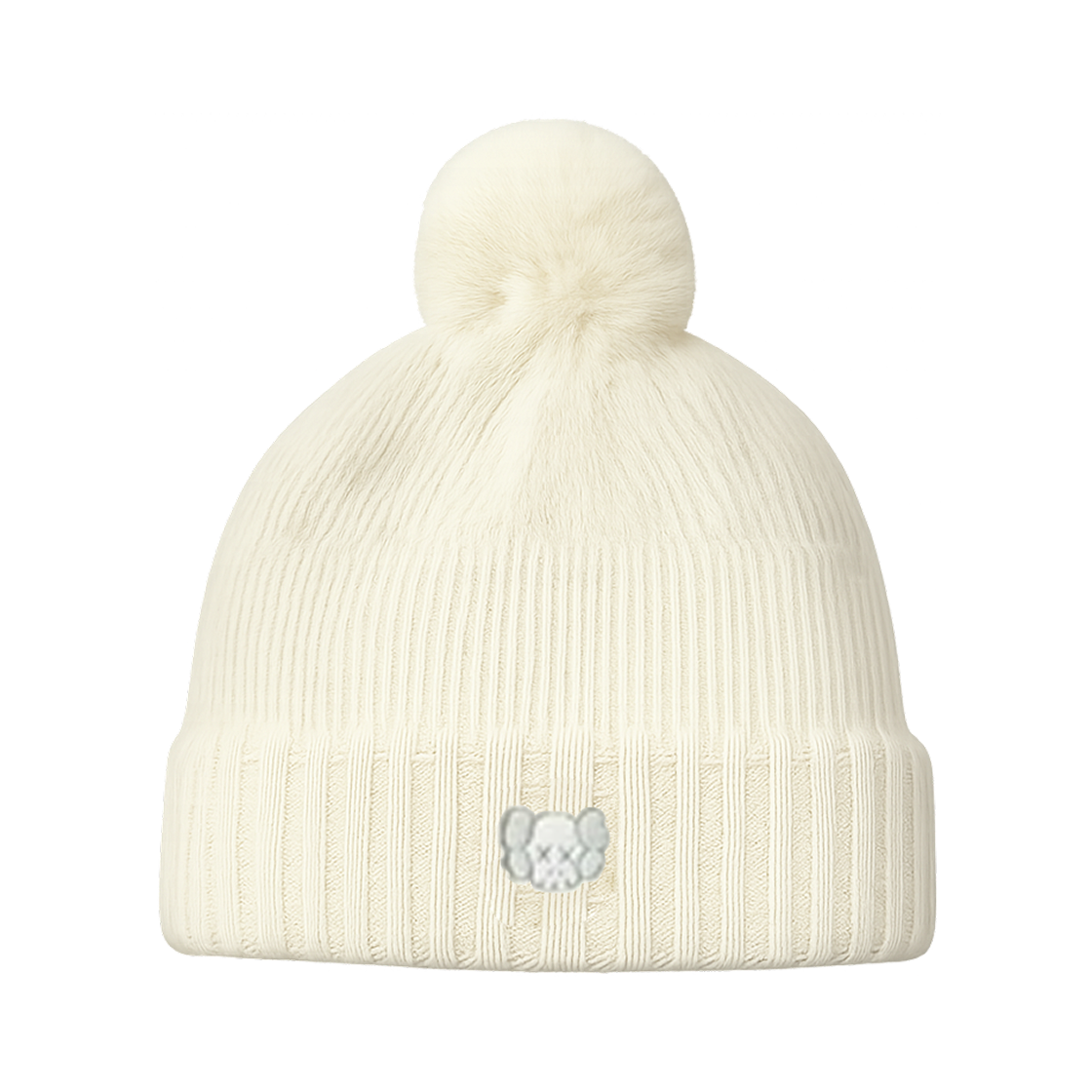 (키즈) 유니클로 x 카우스 히트텍 수플레 얀 니트 캡 오프 화이트((Kids) Uniqlo x Kaws Heattech Souffle Yarn Knit Cap Off White)