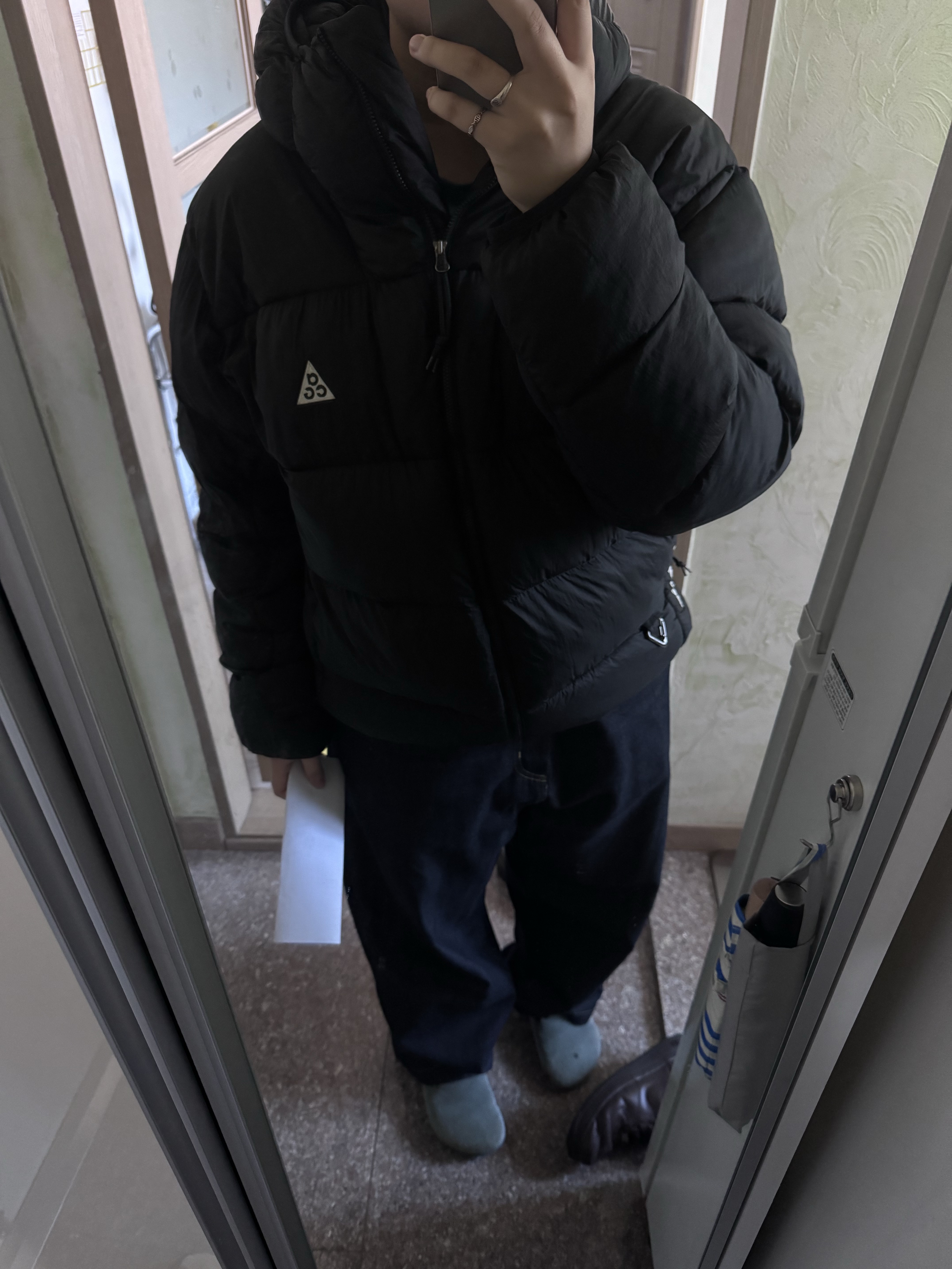 Nike ACG Therma-Fit ADV Lunar Lake Puffer Jacket Black - Asia 착용 스타일 - 1