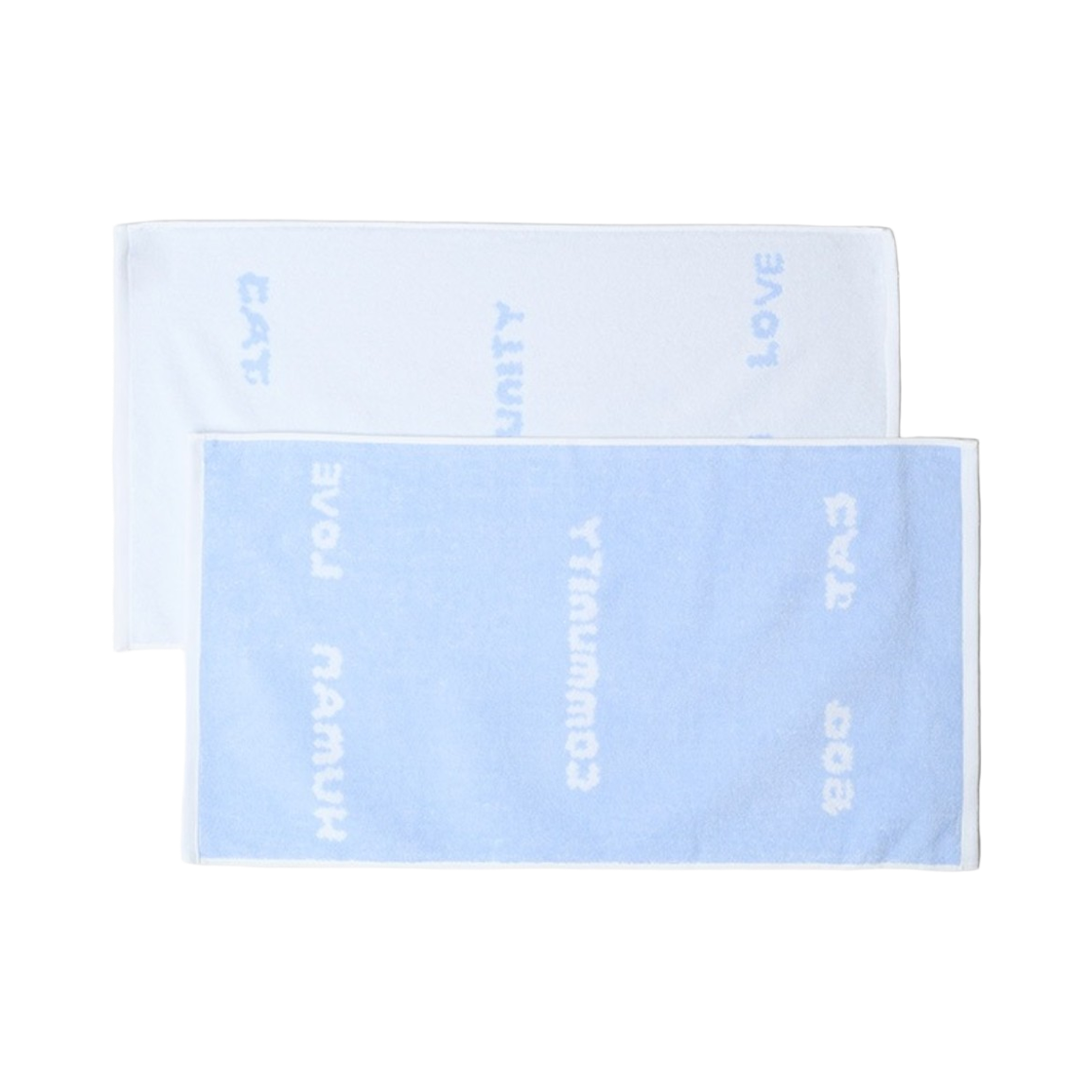 스파오 x 999휴머니티 플러피 그래픽 타월 라이트 블루 (2개입)(Spao x 999Humanity Fluffy Graphic Towel Light Blue (2 Pack))